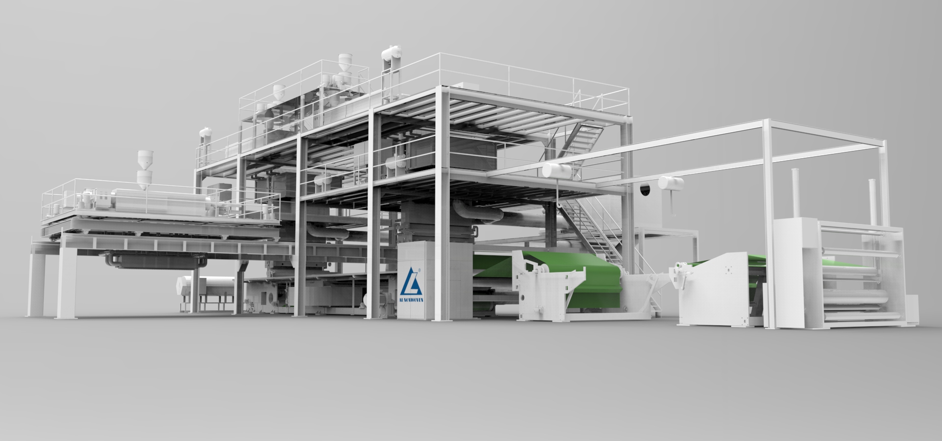 AL--2400 mm SMS PP Spunbond Medical /Health Nonwoven Fabric Making Machine 